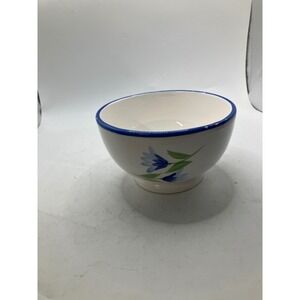Floral Ceramic Bowl‎ Blue Flowers Kitchen Decor Farmhouse Chic